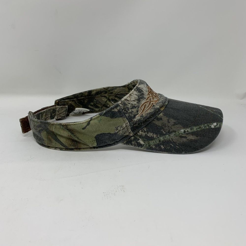 Justin Boots Camouflage Embroidered Western Farm Visor Hat Cap Adjustable - Picture 4 of 7